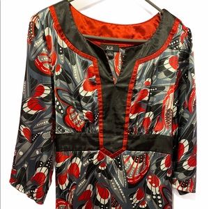 AGB Multicolor Abstract Blouse Large